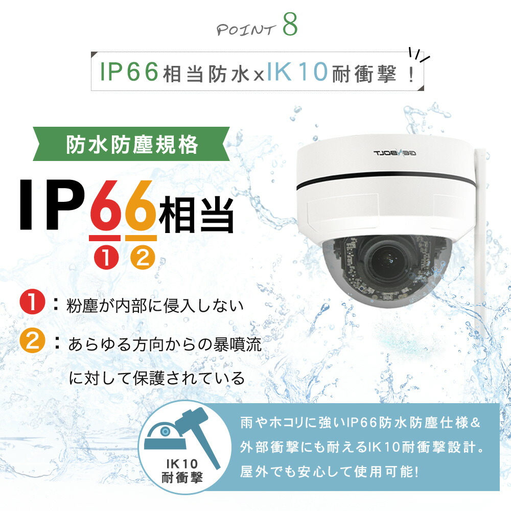 楽天市場】【SS半額】防犯カメラ ドーム型 屋内 ワイヤレス 工事不要