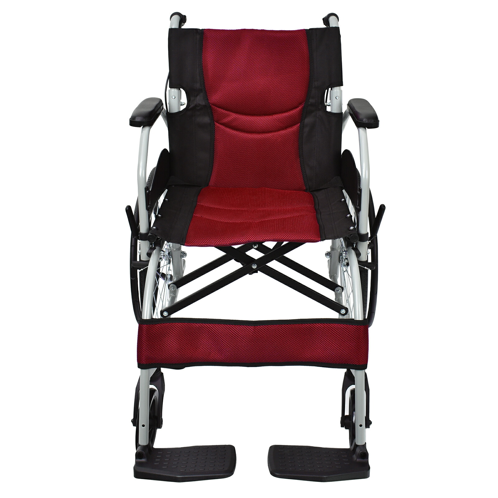 自走用車椅子 sg229 ワインレッド 車椅子 車いす 軽量 自走式