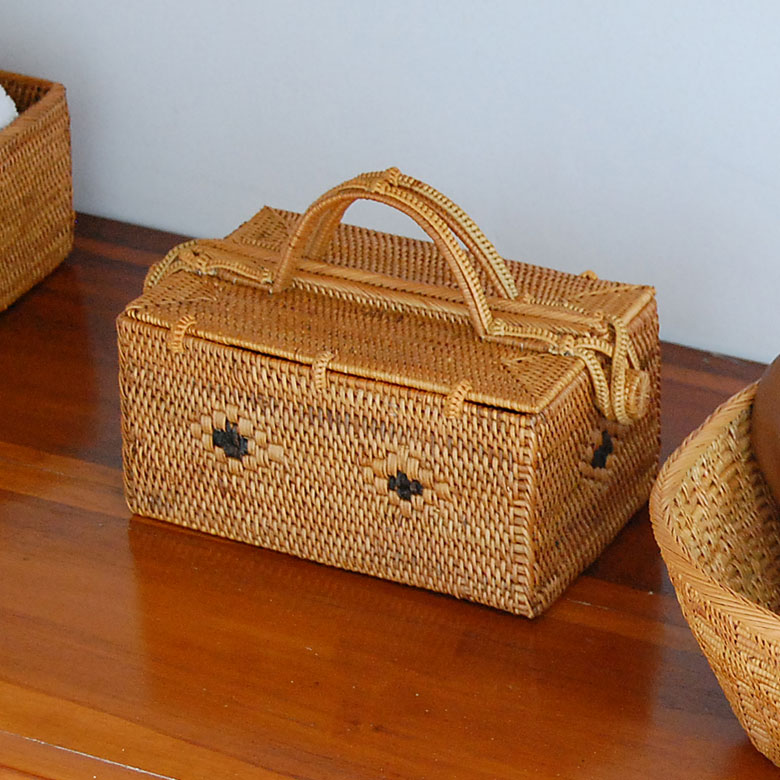 楽天市場】アタ製カゴバッグ コスメバッグS カゴバッグ 収納バスケット