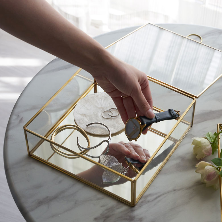 楽天市場】真鍮ガラスケース 蓋つき ふた付き ガラス 真鍮 ゴールド