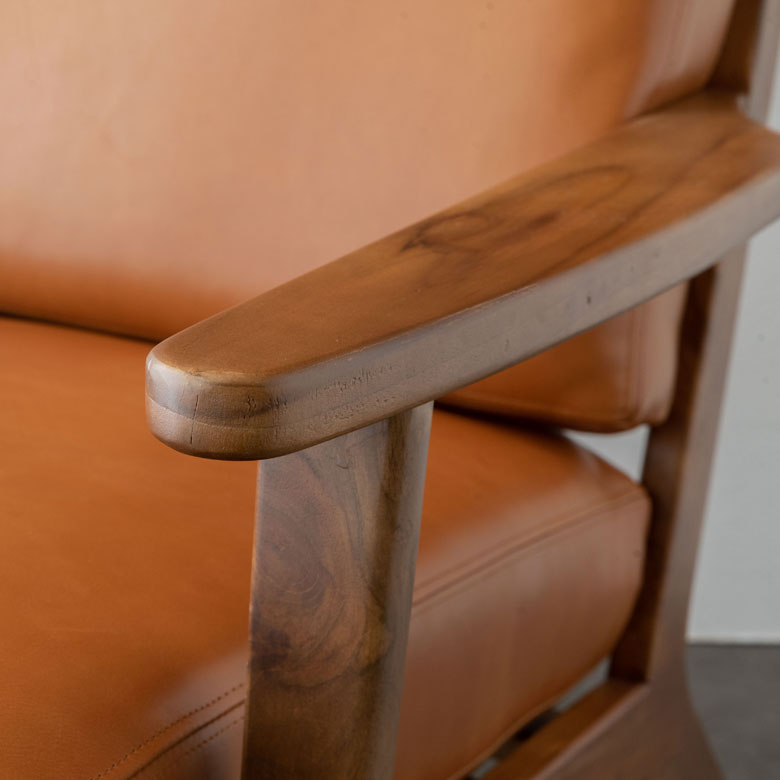 楽天市場】ソファ 1人掛け 本革 木 幅 69cm キャメル ブラウン レザー