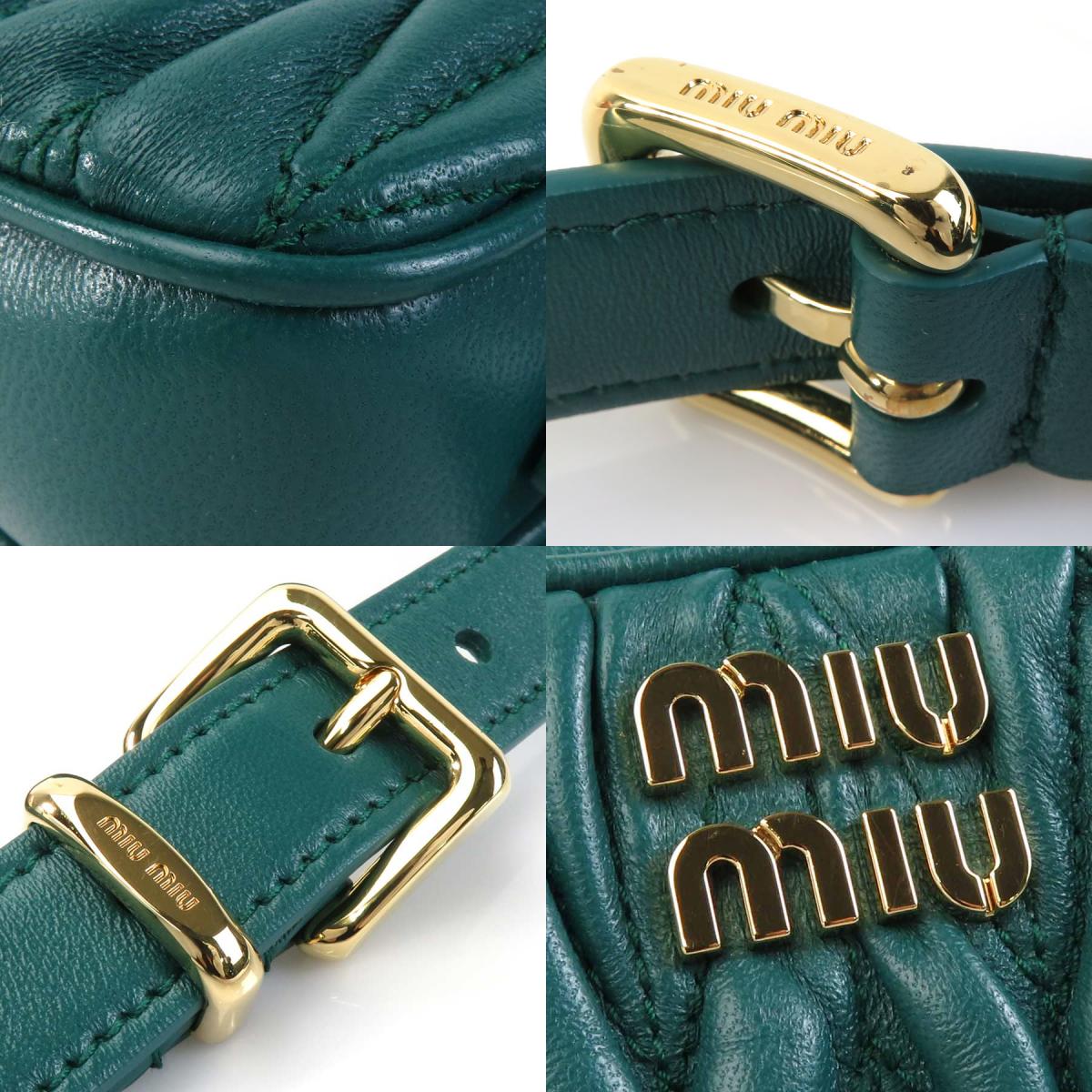 楽天市場】ミュウミュウ MIUMIU ウエストバッグ ベルトポーチ レザー