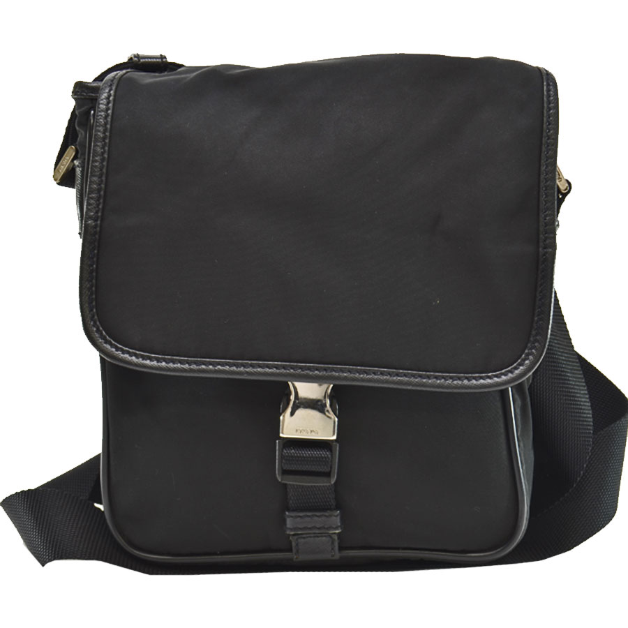 楽天市場】プラダ PRADA バッグ 三角ロゴ ブラックxシルバー ナイロン