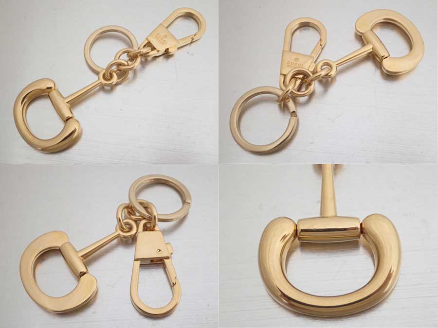 楽天市場】グッチ Gucci キーリング ホースビット ゴールド 金属素材