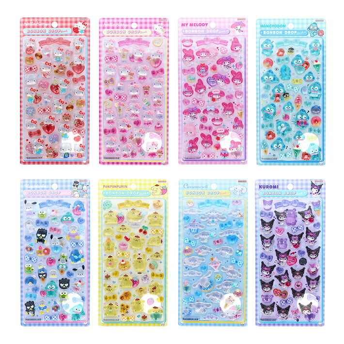 楽天市場】サンリオキャラクターズ ボンボンドロップシール 8柄 [M便 1