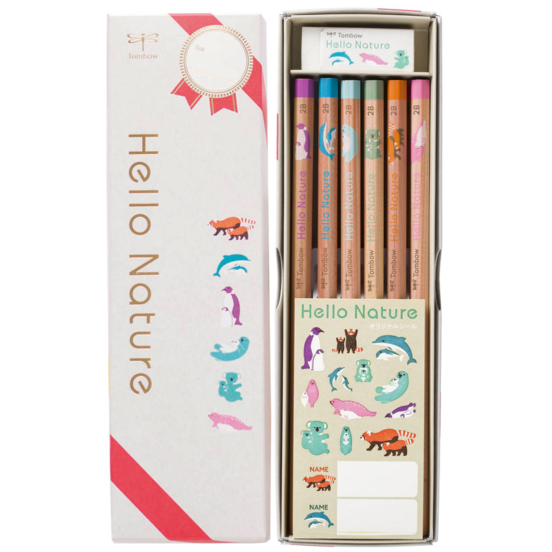 楽天市場】トンボ鉛筆 ハローネイチャー かきかた鉛筆 ギフト用鉛筆