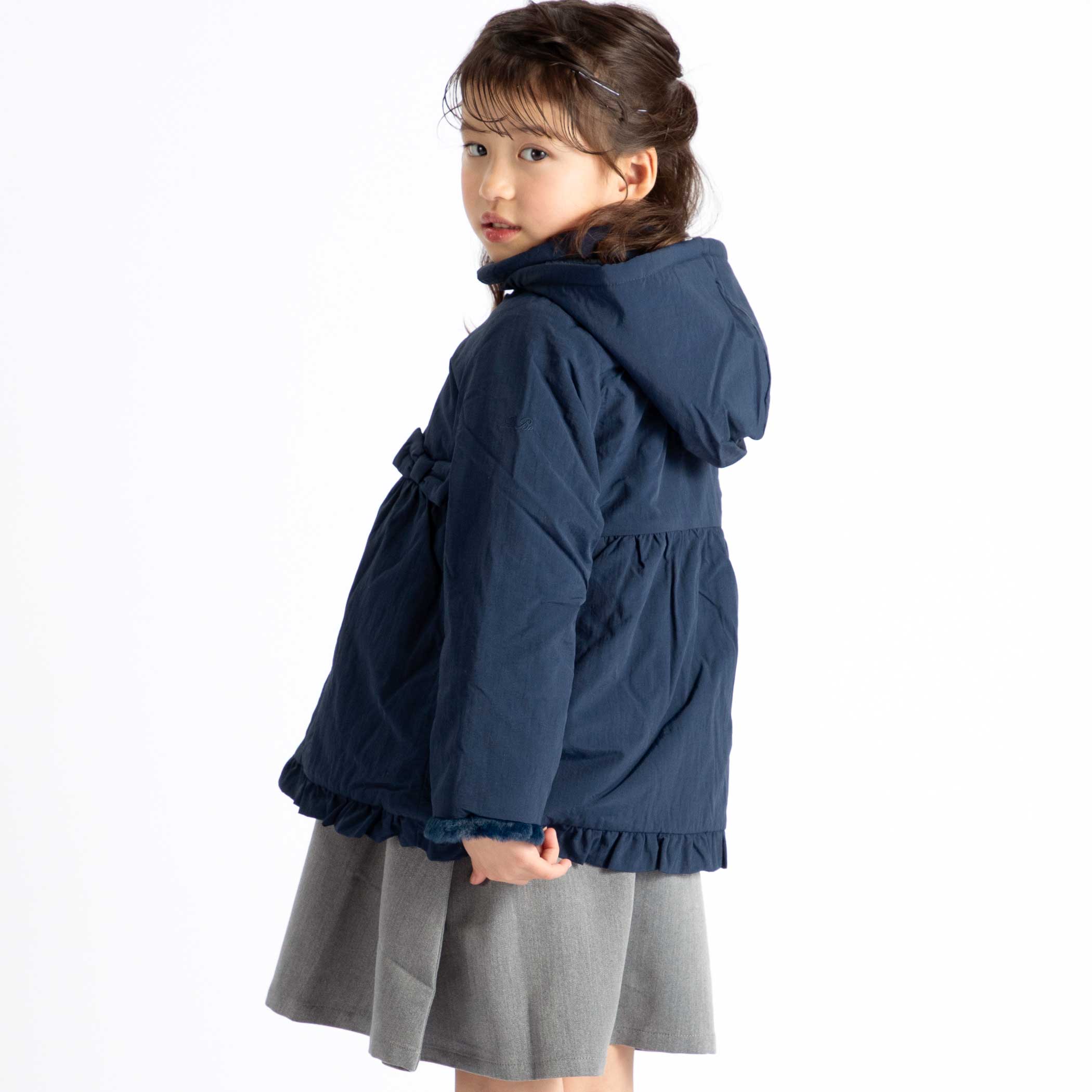 楽天市場】【半額】BeBe 【撥水】ヴィンテージタフタ 裏ファー 裾