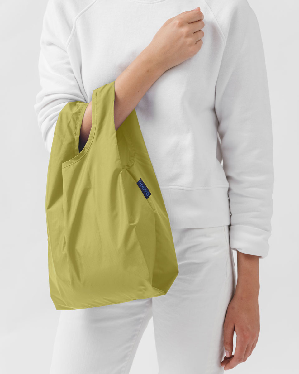 ☆未使用級☆ BAGGU オールレザー イエロー エコバッグ ☆未使用級☆