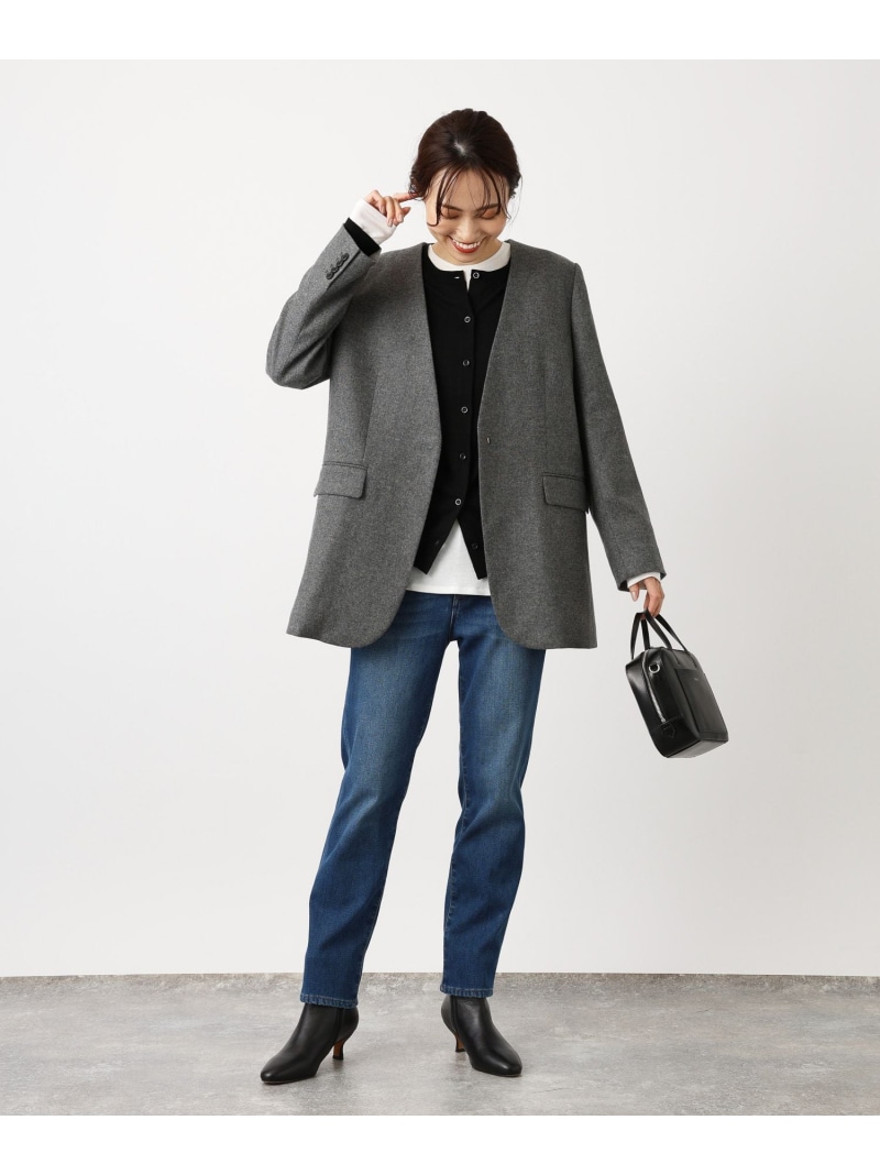 楽天市場】【SALE／60%OFF】ノーカラーホームスパンジャケット