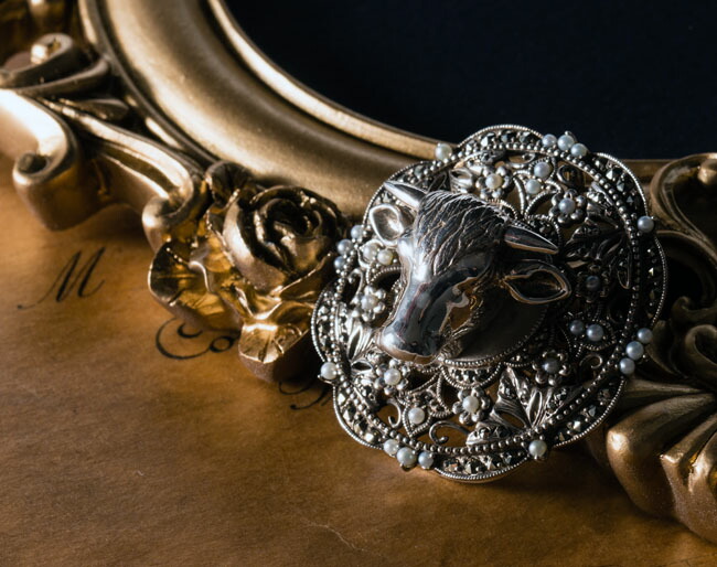 楽天市場】【碌山 ロクザン】大きな牛 ネックレス アンティーク