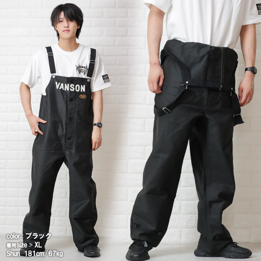 楽天市場】VANSON バンソン オーバーオール 刺繍 メンズ サロペット
