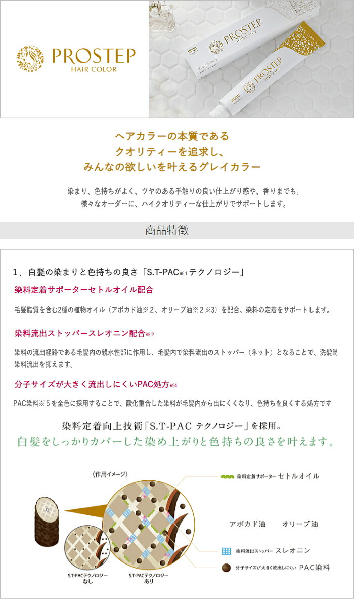 楽天市場】ホーユー プロステップ グレイカラー GA 6 80g グレイ