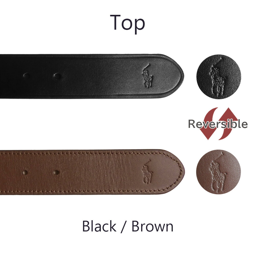 楽天市場】ポロ ラルフローレン メンズ レザー ベルト リバーシブル