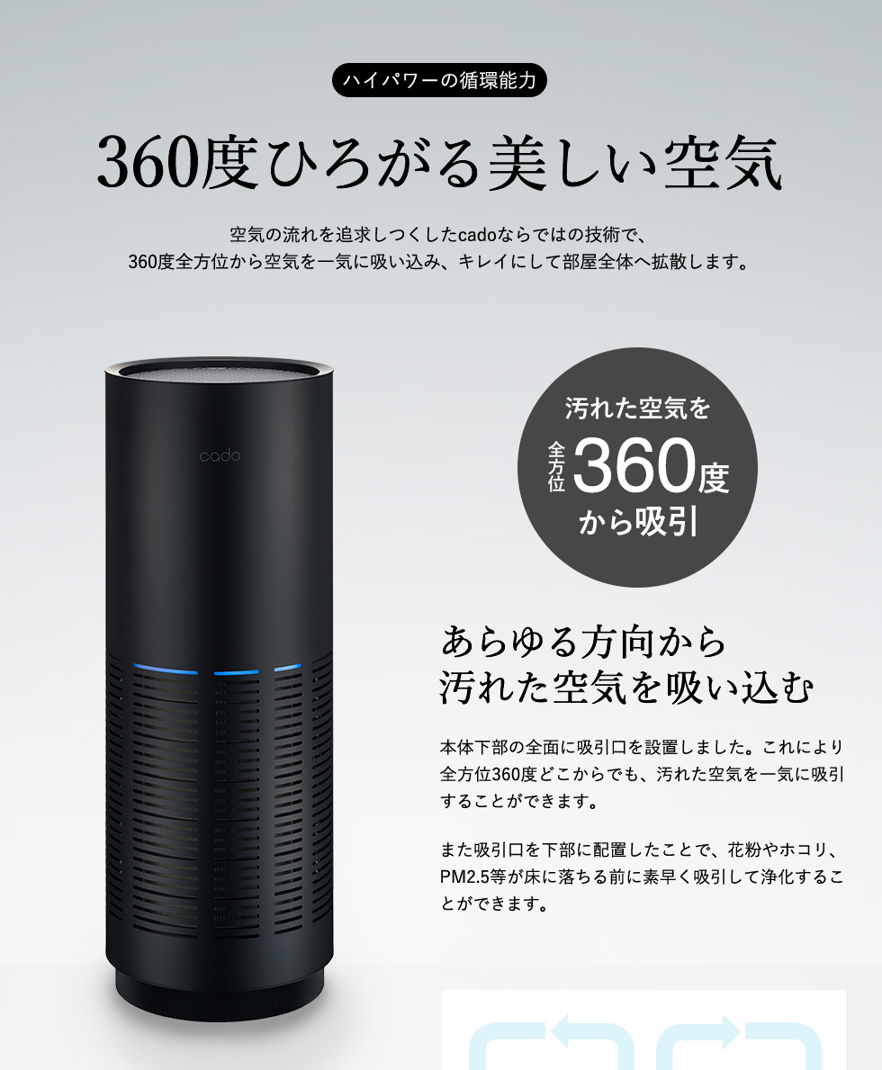 楽天市場】cado カドー 空気清浄機 LEAF 320i (26畳タイプ) インディゴ