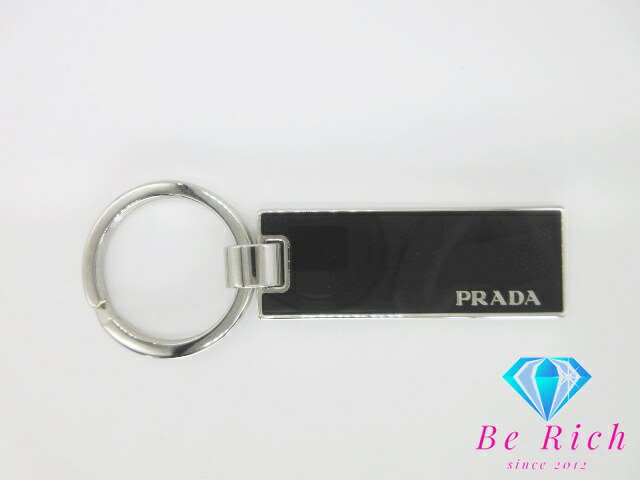 楽天市場】プラダ PRADA キーリング 1AP021 ブラック シルバー