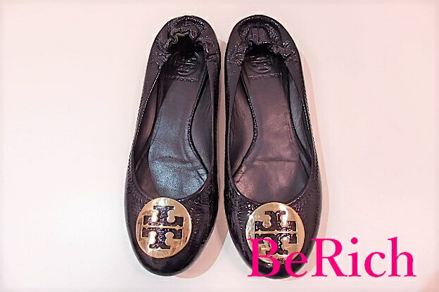 楽天市場】トリーバーチ フラットシューズ 黒 ブラック 8M 25cm