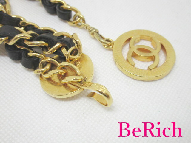 楽天市場】シャネル CHANEL 3連 チェーン ベルト ココマーク ゴールド