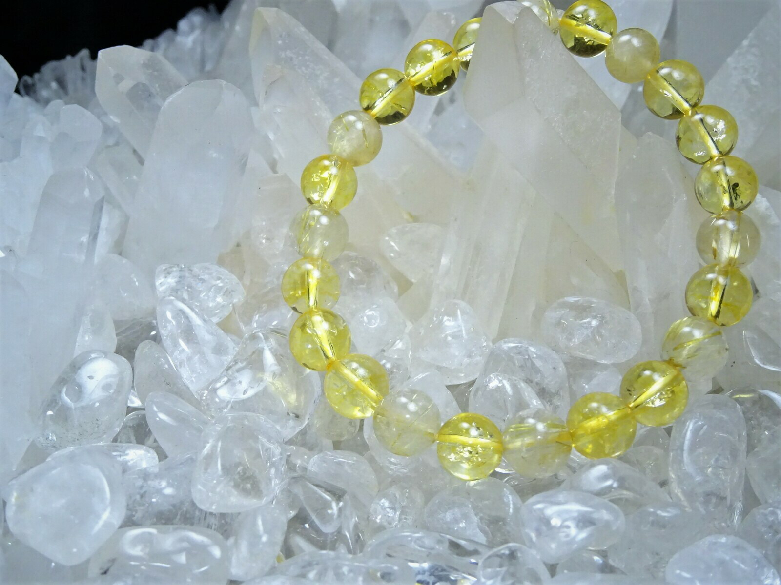 楽天市場】「最強の金運石 ゴールドルチルクォーツ ブレスレットを