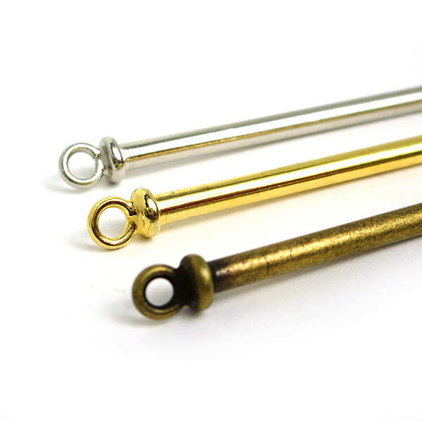 楽天市場】まとめ買い！簪棒（かんざしパーツ）1本足 大 金古美