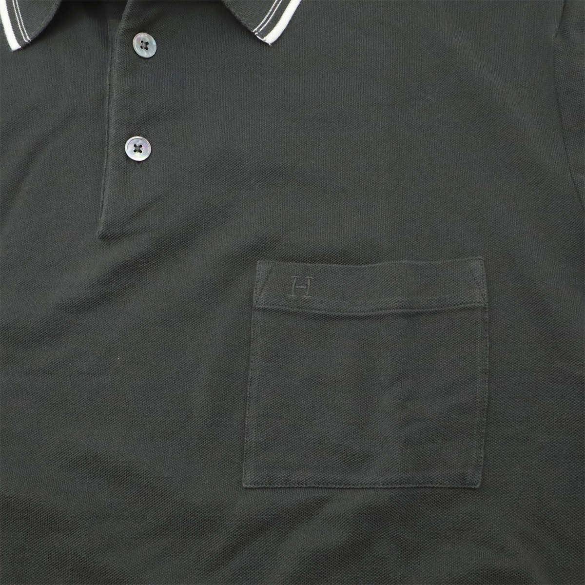 楽天市場】HERMES エルメス ポロシャツ 半袖 Hロゴ H刺繍 コットン100