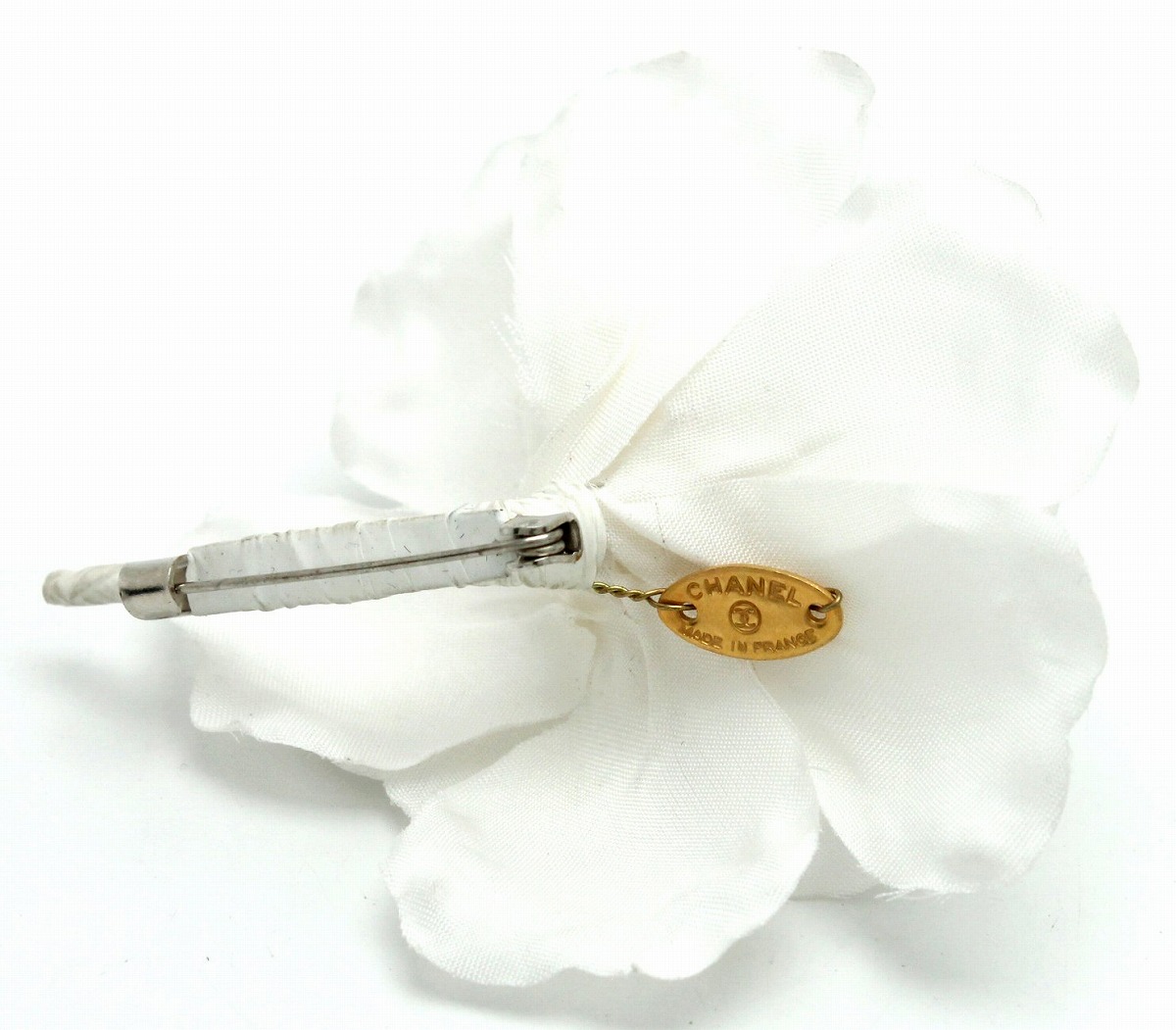 CHANEL カメリア コサージュ ピンブローチ ホワイト