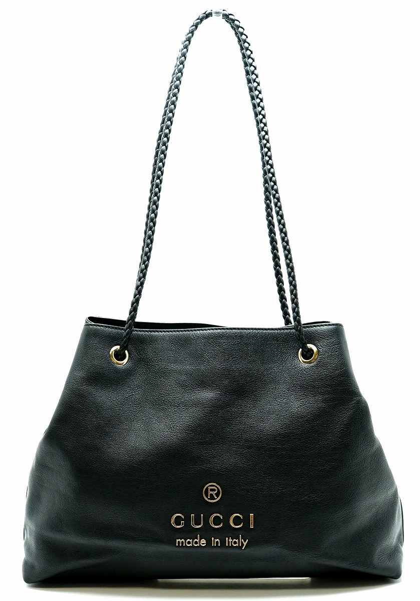 楽天市場】【バッグ】GUCCI グッチ ロゴ レザー ショルダーバッグ
