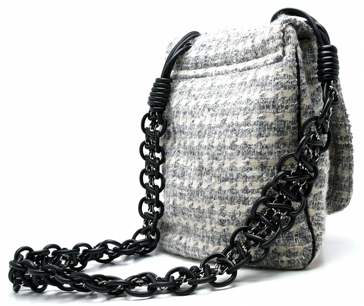 楽天市場】【バッグ】CHANEL シャネル カメリア ツイード チェーン