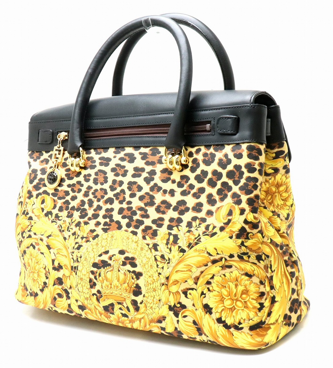 楽天市場】【バッグ】VERSACE ヴェルサーチ ハンドバッグ レオパード柄