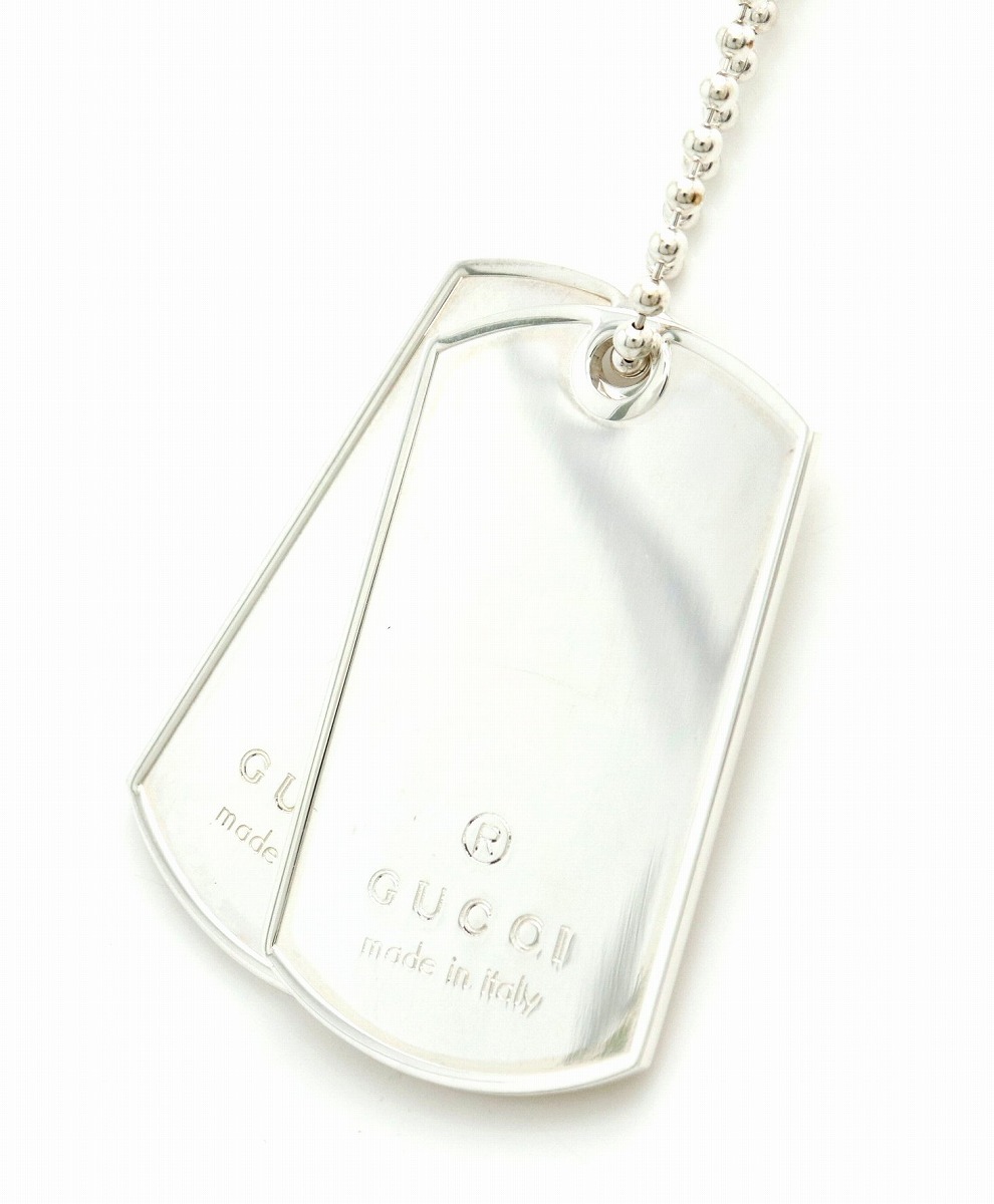 楽天市場】【ジュエリー】GUCCI グッチ ドッグタグ ロゴ プレート