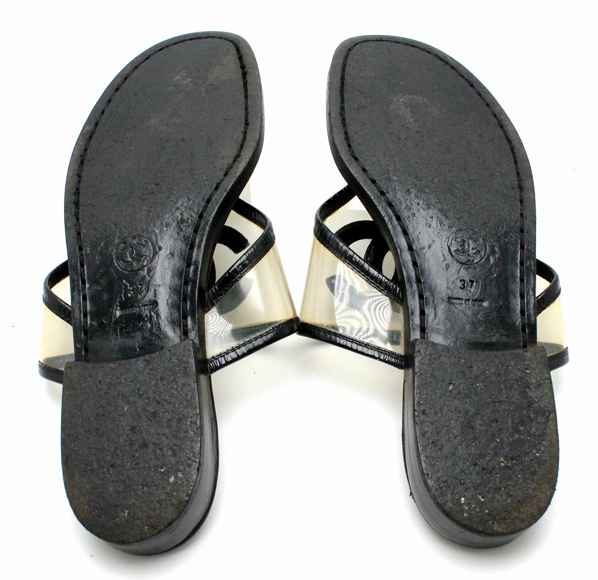 楽天市場】【靴】CHANEL シャネル トング サンダル ココマーク レザー