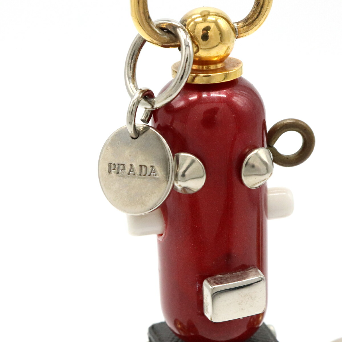 楽天市場】PRADA プラダ ロボット キーホルダー バッグチャーム レザー