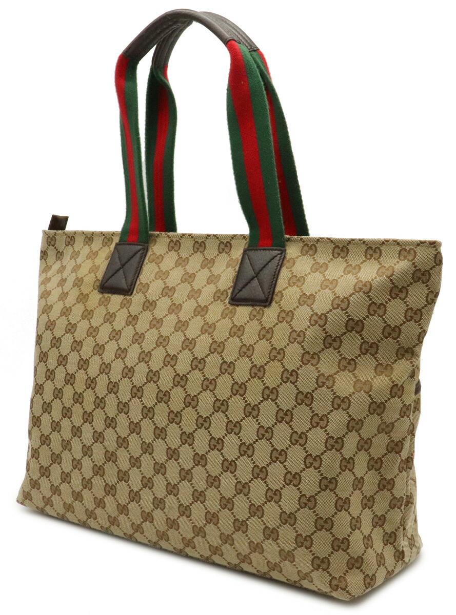 楽天市場】【バッグ】GUCCI グッチ GGキャンバス レザー マザーズ