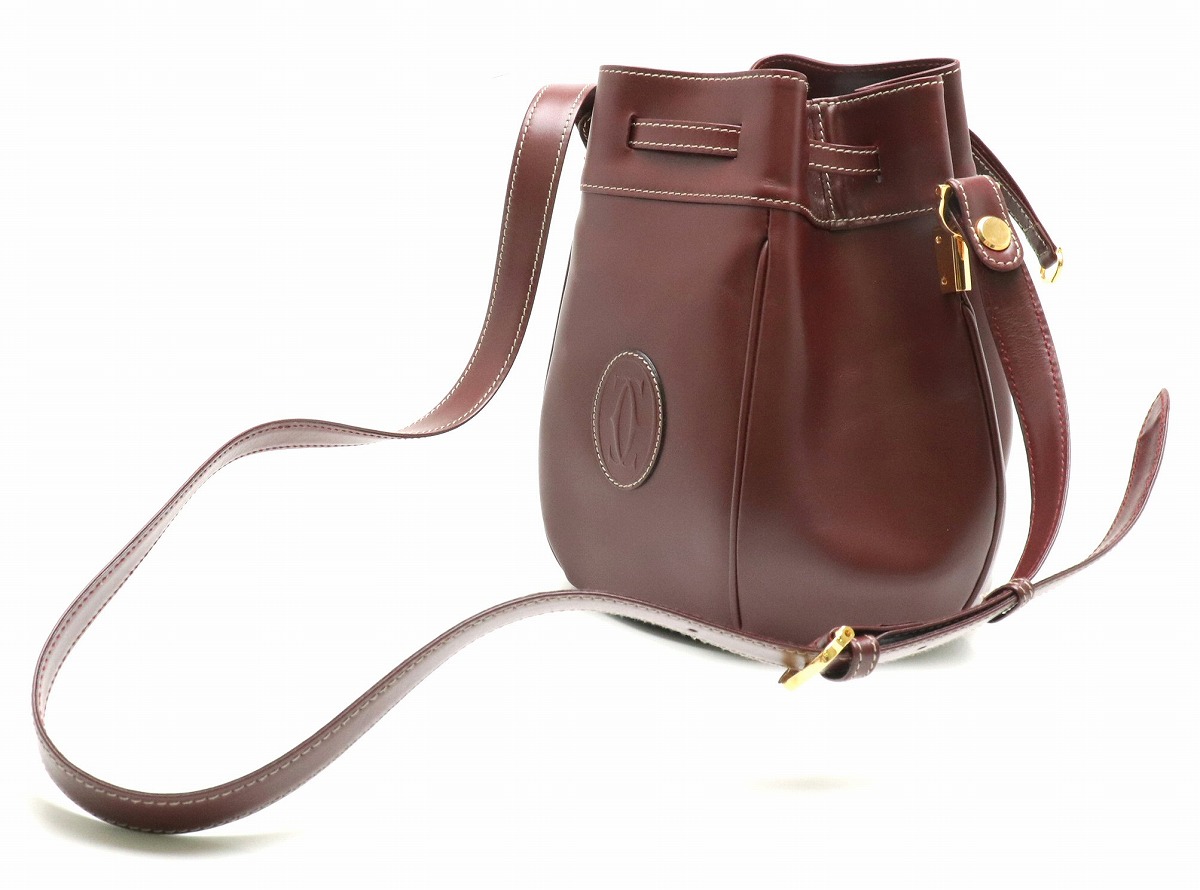 楽天市場】【バッグ】Cartier カルティエ マストライン 巾着型