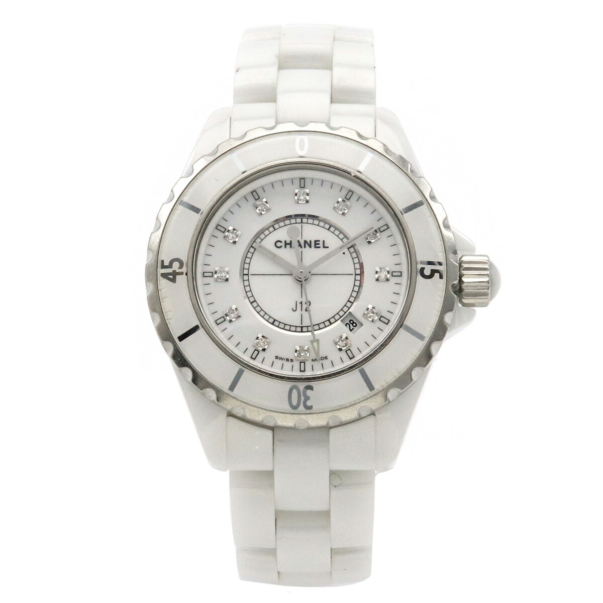 楽天市場】【ウォッチ】CHANEL シャネル J12 ホワイト セラミック 白