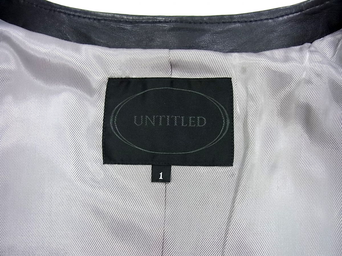 楽天市場】【中古】美品 □UNTITLED ラムレザー ライダースジャケット