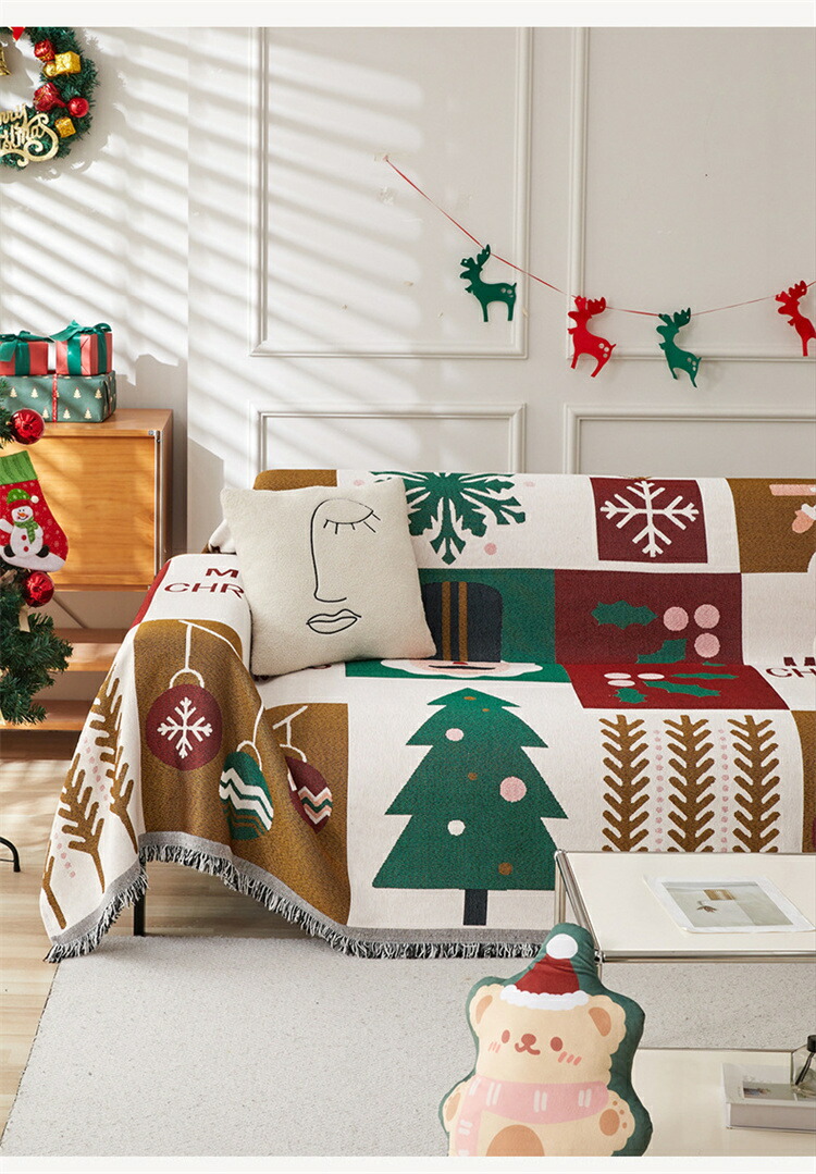 楽天市場】マルチカバー クリスマス 両面使える ブランケット