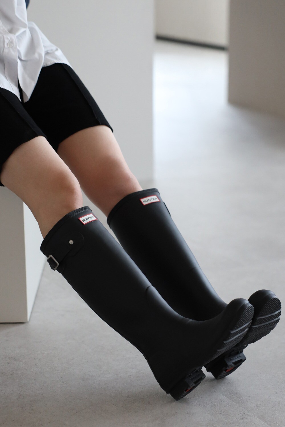 楽天市場】ハンター トール HUNTER レインブーツ レディース 黒