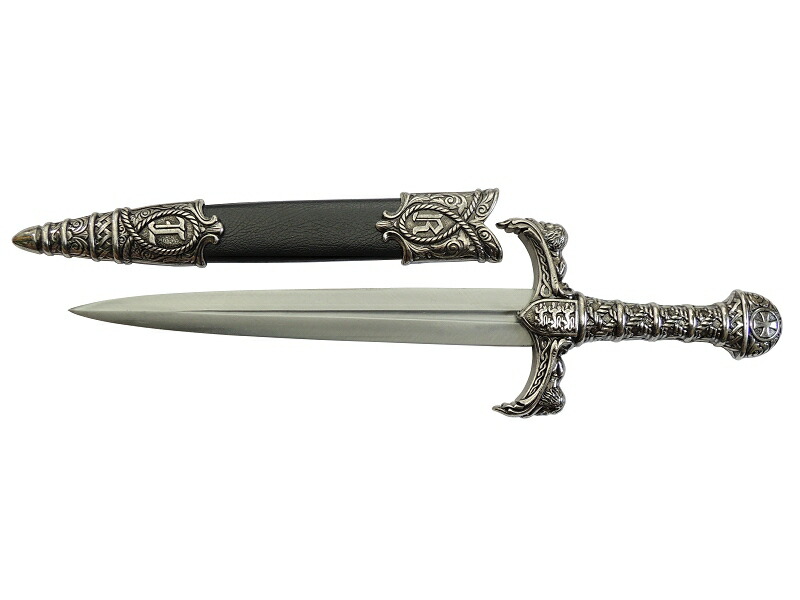 楽天市場】模造刀 リチャード ライオンヘッド ダガー シルバー