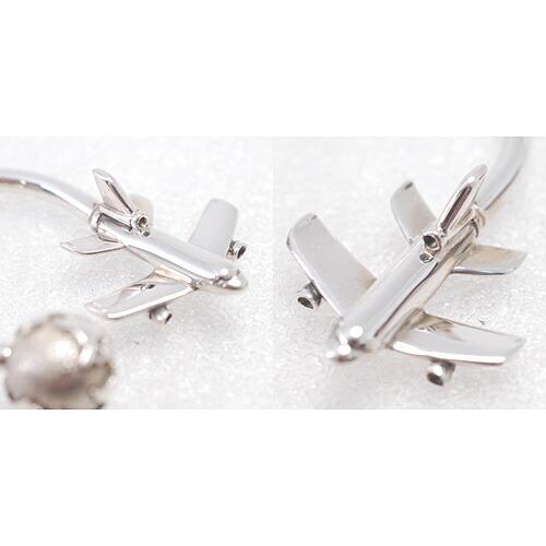 ティファニー S品 925 地球＆飛行機 キーリング/キーホルダー