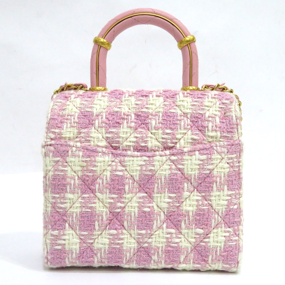 楽天市場】新品 未使用 シャネル トップハンドル ツイード ミニバッグ