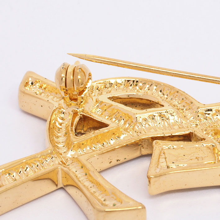 楽天市場】【返品OK】 イヴ サンローラン YSLロゴ ゴールドカラー 回転