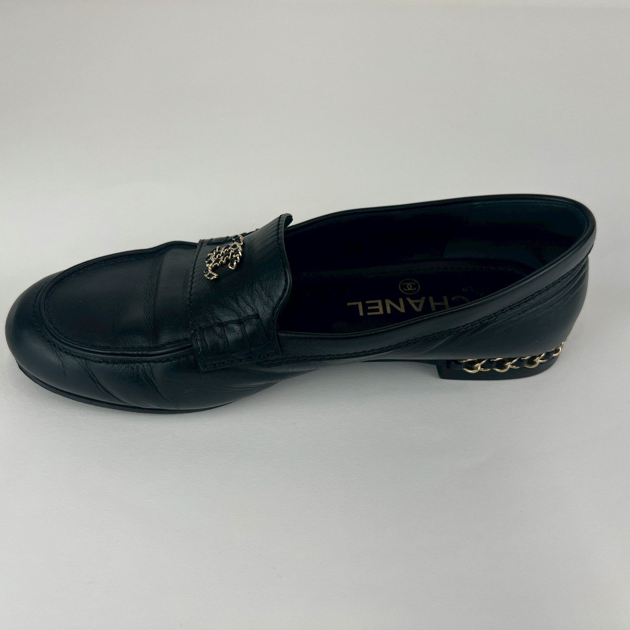 楽天市場】美品 CHANEL シャネル ローファー ココマーク Black