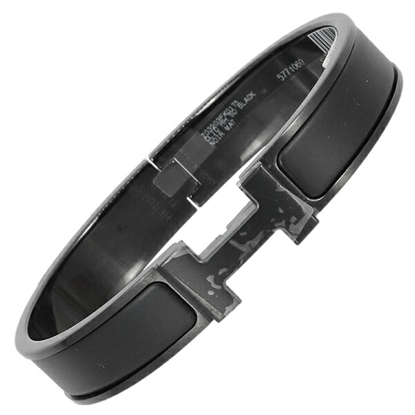 楽天市場】エルメス ブレスレット クリックHH ソーブラック 黒 メタル