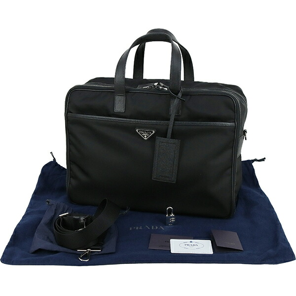 楽天市場】【超美品】 プラダ ビジネスバッグ ナイロン サフィアーノ