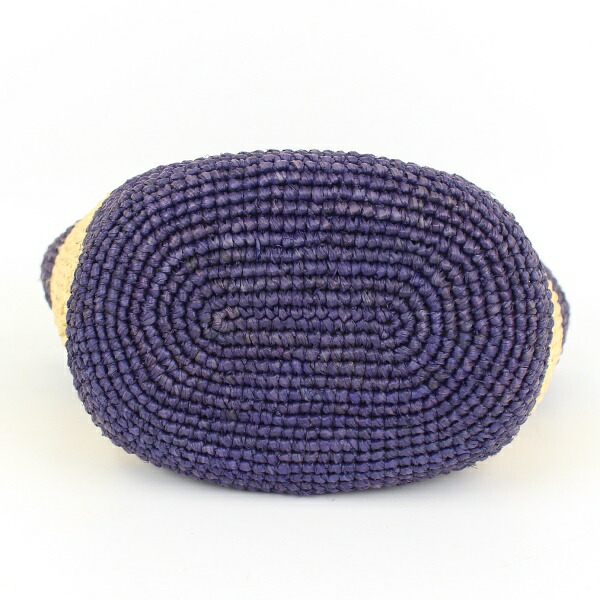 バレンシアガ パニエXS 466498 ハンドバッグ パープル ベージュラフィア