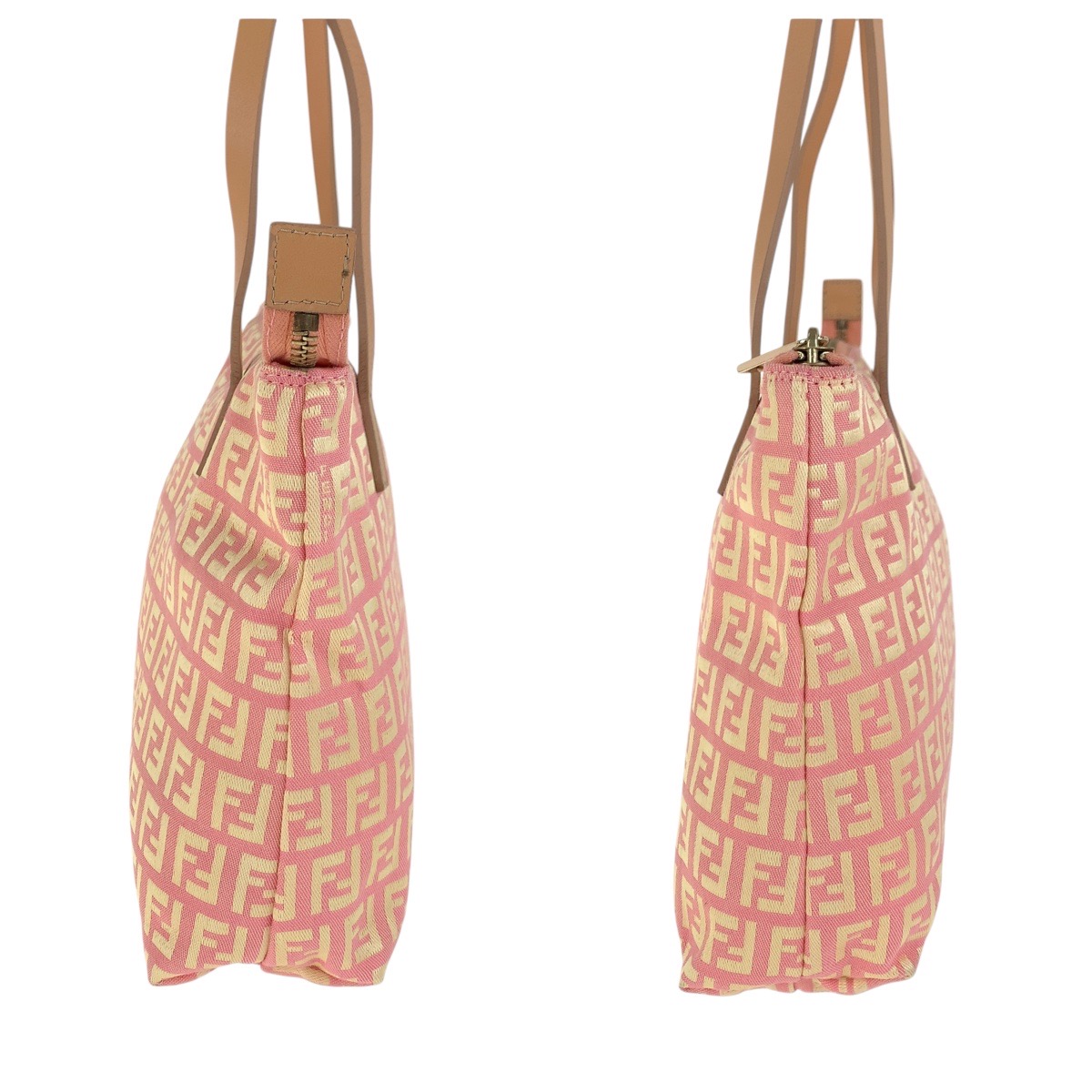 楽天市場】美品 FENDI フェンディ ズッキーノ ピンク ベージュ