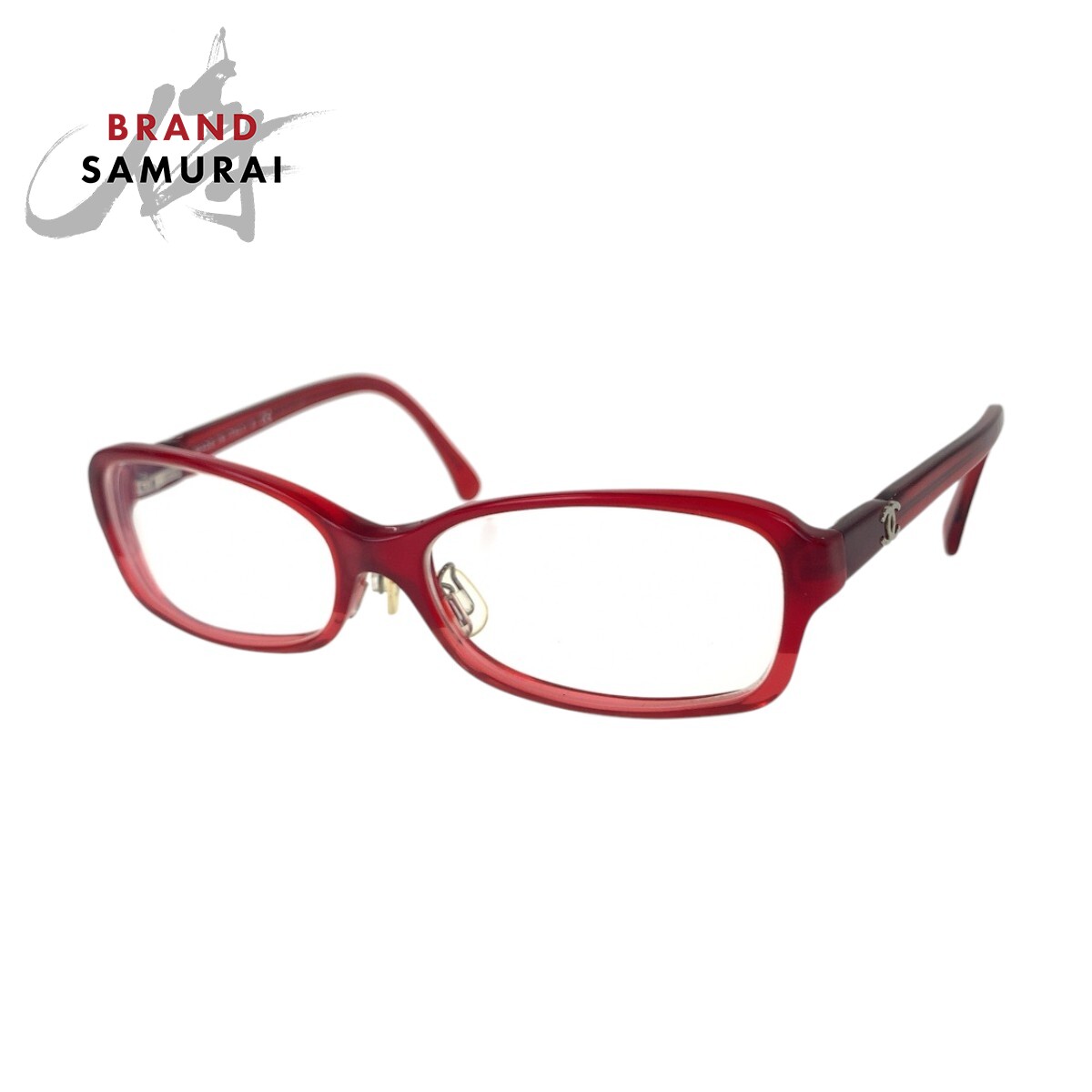 楽天市場】CHANEL シャネル ココマーク レッド シルバー金具