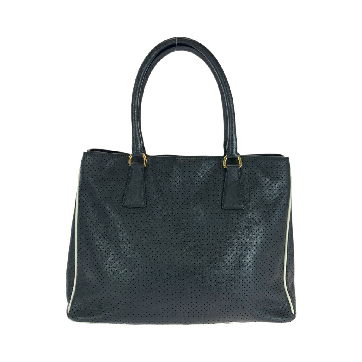 楽天市場】美品 PRADA プラダ サフィアーノ パンチング 三角ロゴ