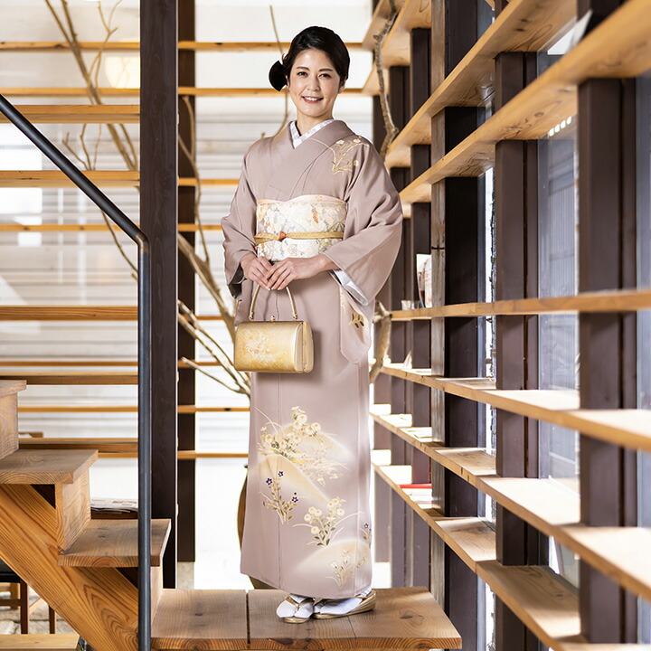 楽天市場】【レンタル】高級正絹 訪問着 フルセットレンタル 訪問着 茶