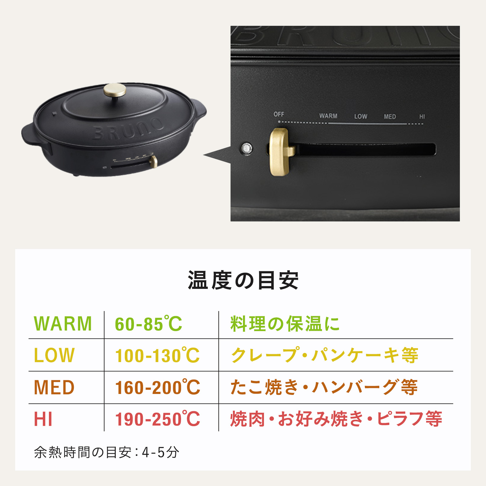 楽天市場】【P10倍】【BRUNO 公式】 ホットプレート 鍋 ブルーノ